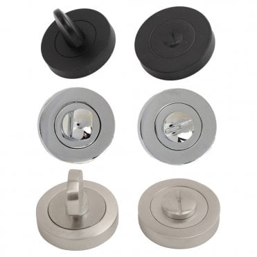 BATHROOM TURN ESCUTCHEON FOR LEVER ON ROSE DOOR HANDLES AVAILABLE FROM SCREWSHOP