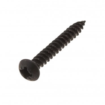 Pozi drive round head black woodscrew available at ScrewShop