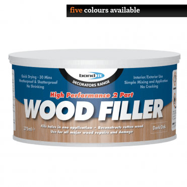 2 PART WOOD FILLER IN MUTLIPLE COLOURS AVAILABLE FROM SCREWSHOP