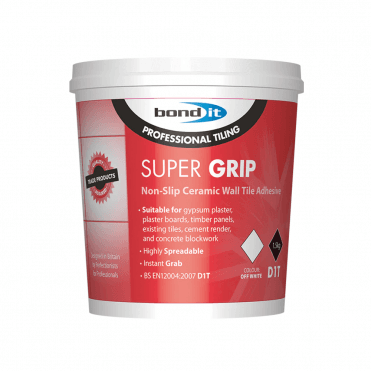 SUPER GRIP TILE ADHESIVE AVAILABLE FROM SCREWSHOP