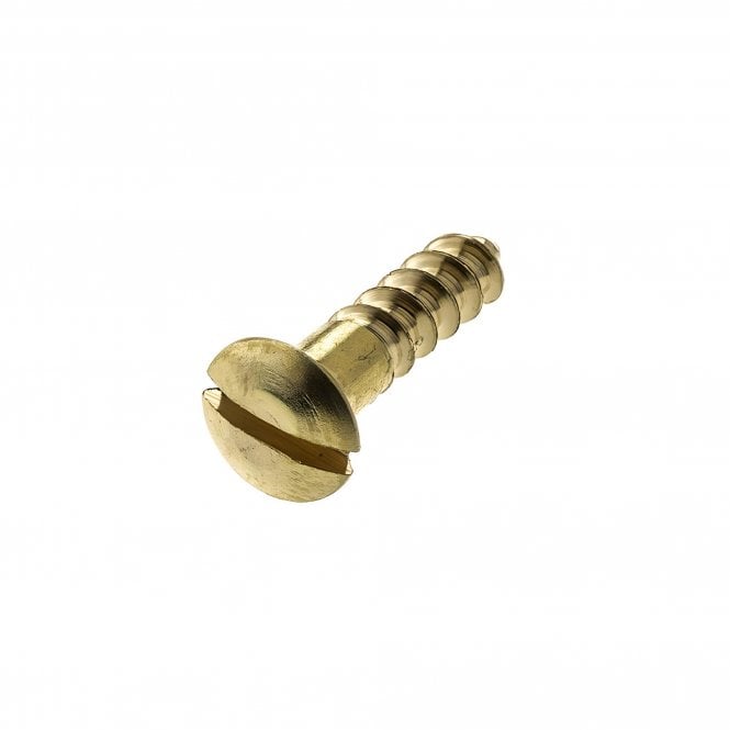 Brass Slotted Wood Screw Raised Head