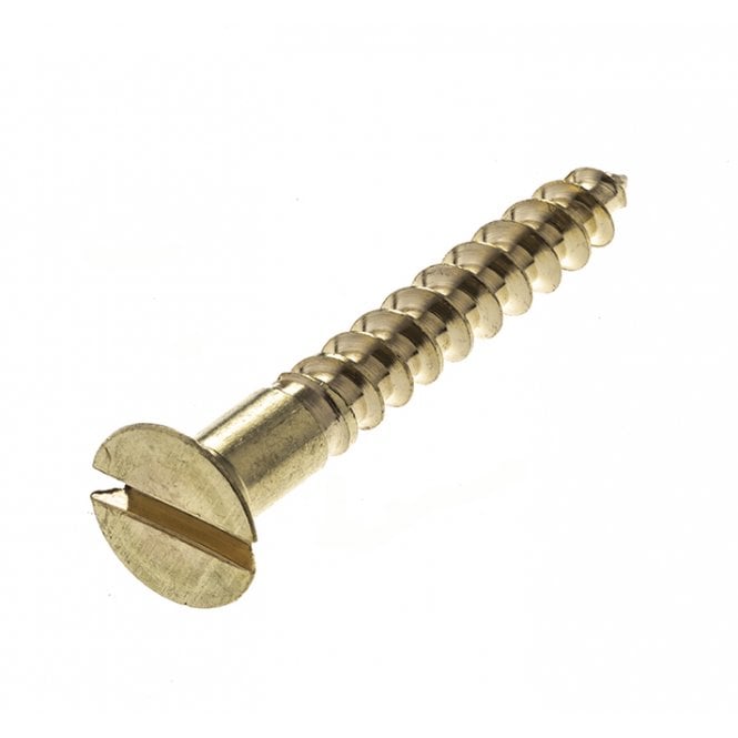Brass Slotted Wood Screws Csk Head