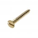 thumbnail image 2 of 30 X #1x3/4 Round Head Slotted Wood Screws Solid Brass - USA Made 2 of 6