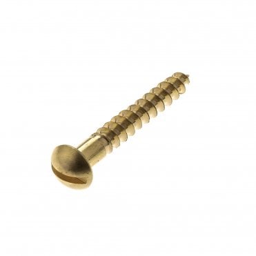 Brass Slotted Wood Screws Round Head available at Screwshop