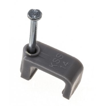 GREY FLAT WIRE CABLE CLIPS AVAILABLE AT SCREWSHOP