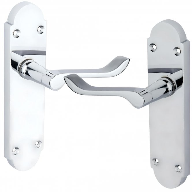 Carisbrooke Shaped Scroll Latch Handle - 1 pair