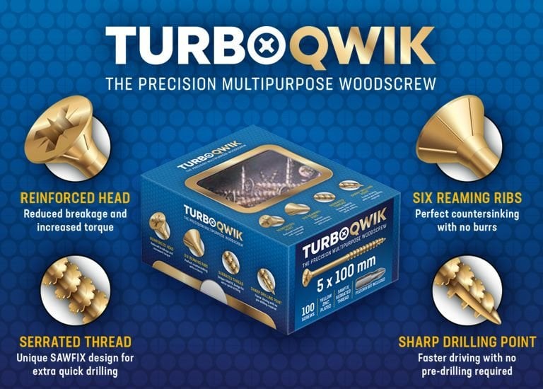 TurboQwik Pozi Head Woodscrew