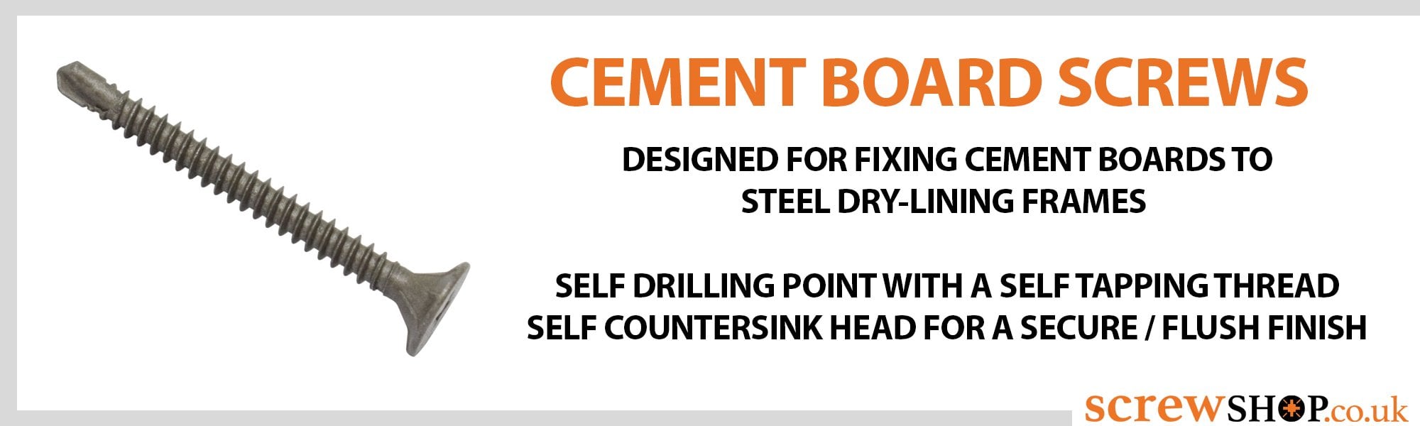 Cement Board frame screws