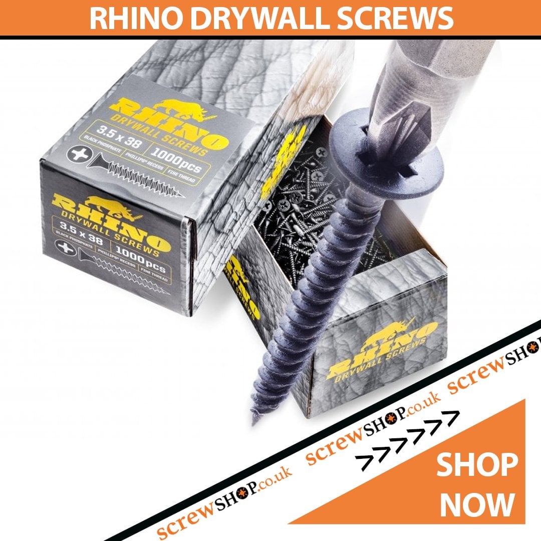 Rhino drywall screws exclusively at ScrewShop