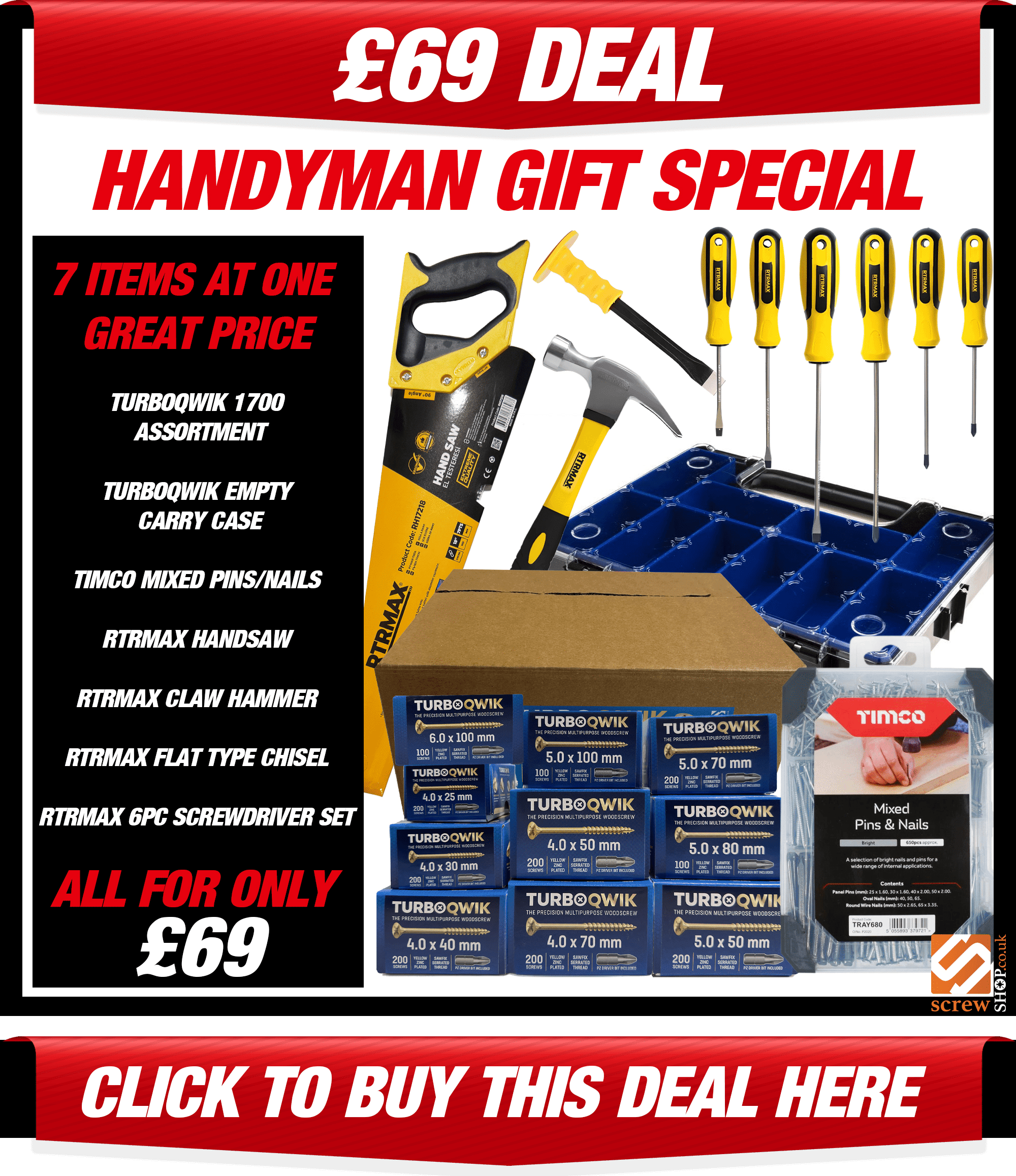 Handyman Gift Special Deal Bundle available at ScrewShop