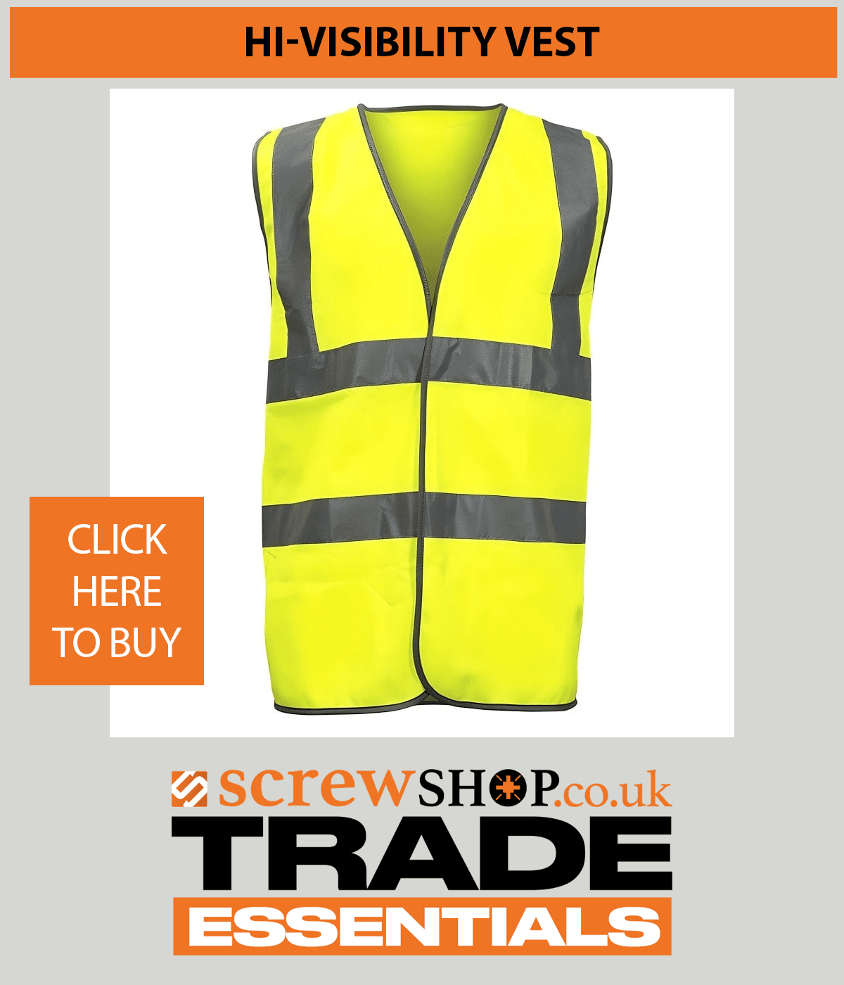 HI VIZ VEST AVAILABLE FROM SCREWSHOP