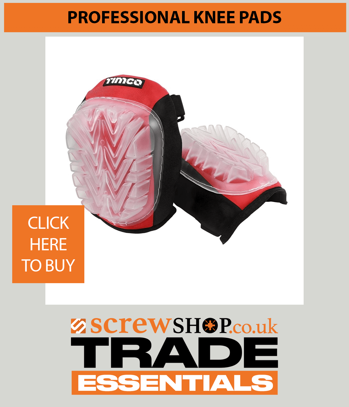 PROFESSIONAL KNEE PADS AVAILABLE FROM SCREWSHOP