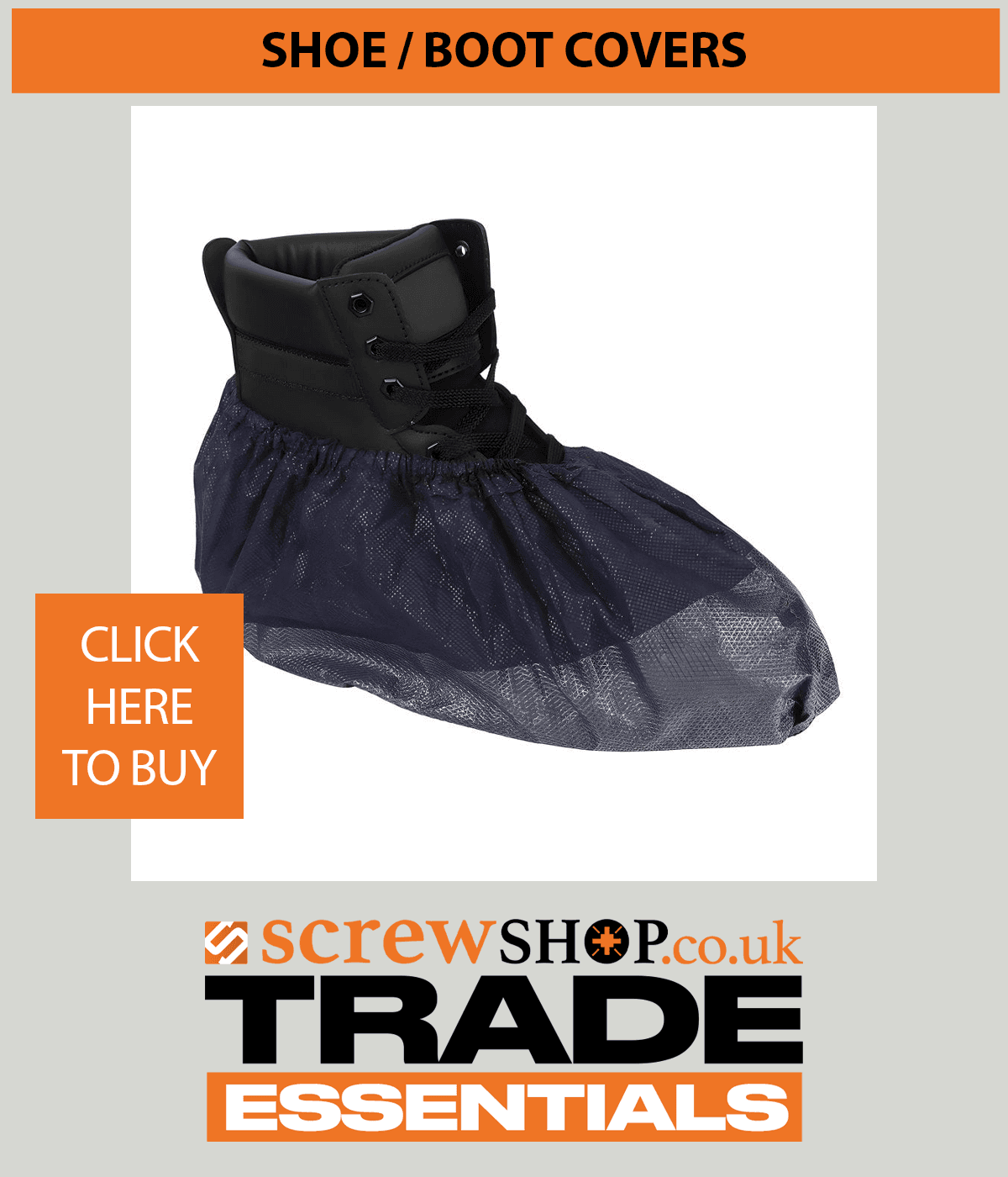 SHOE BOOT COVERS AVAILABLE FROM SCREWSHOP