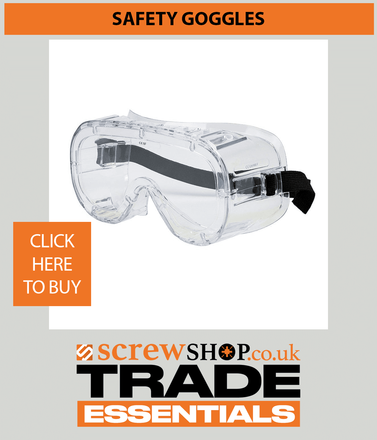 SAFETY GOGGLES AVAILABLE FROM SCREWSHOP
