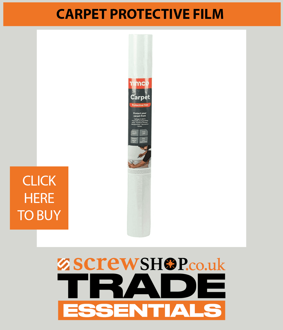CARPET PROTECTIVE FILM AVAILABLE FROM SCREWSHOP