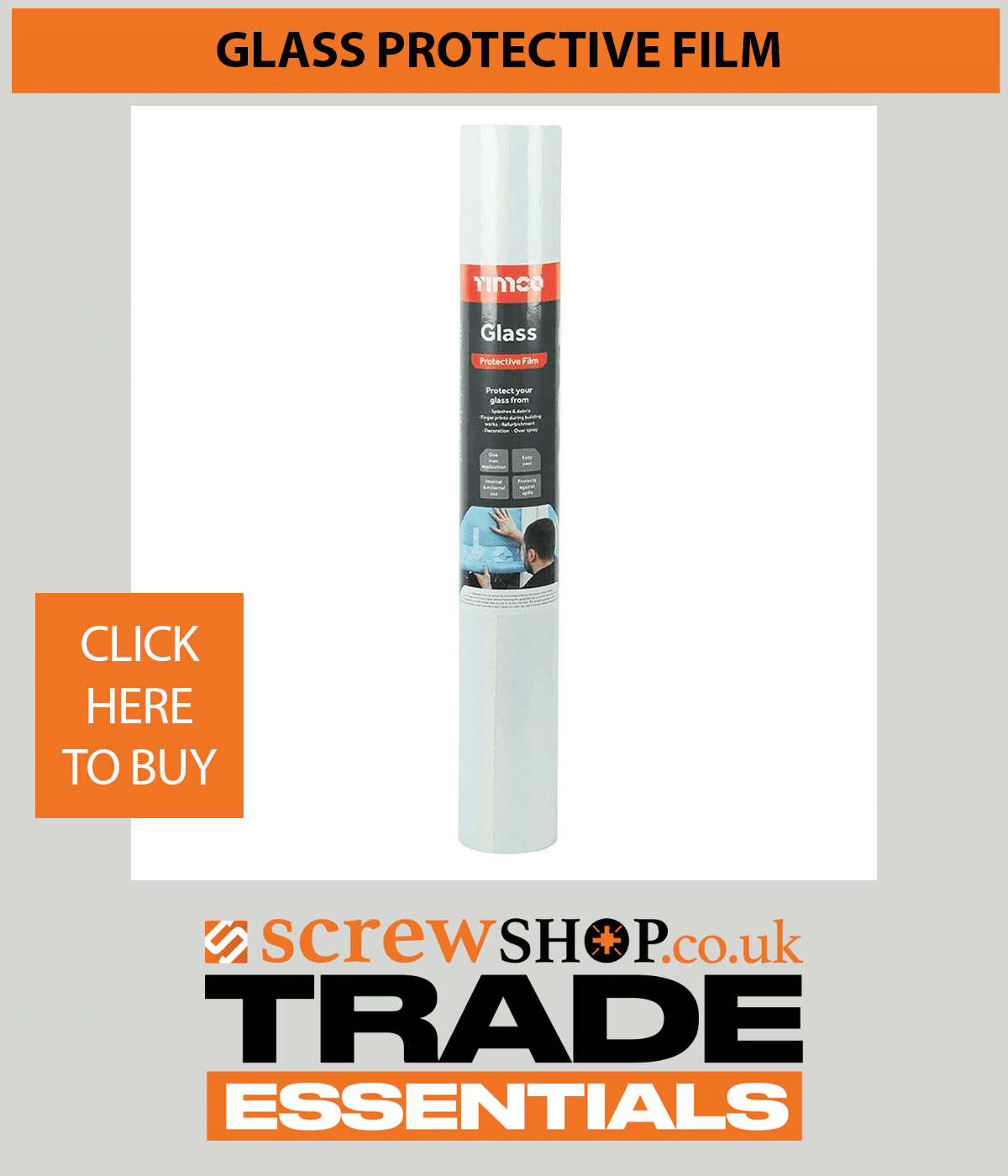 GLASS PROTECTIVE FILM AVAILABLE FROM SCREWSHOP