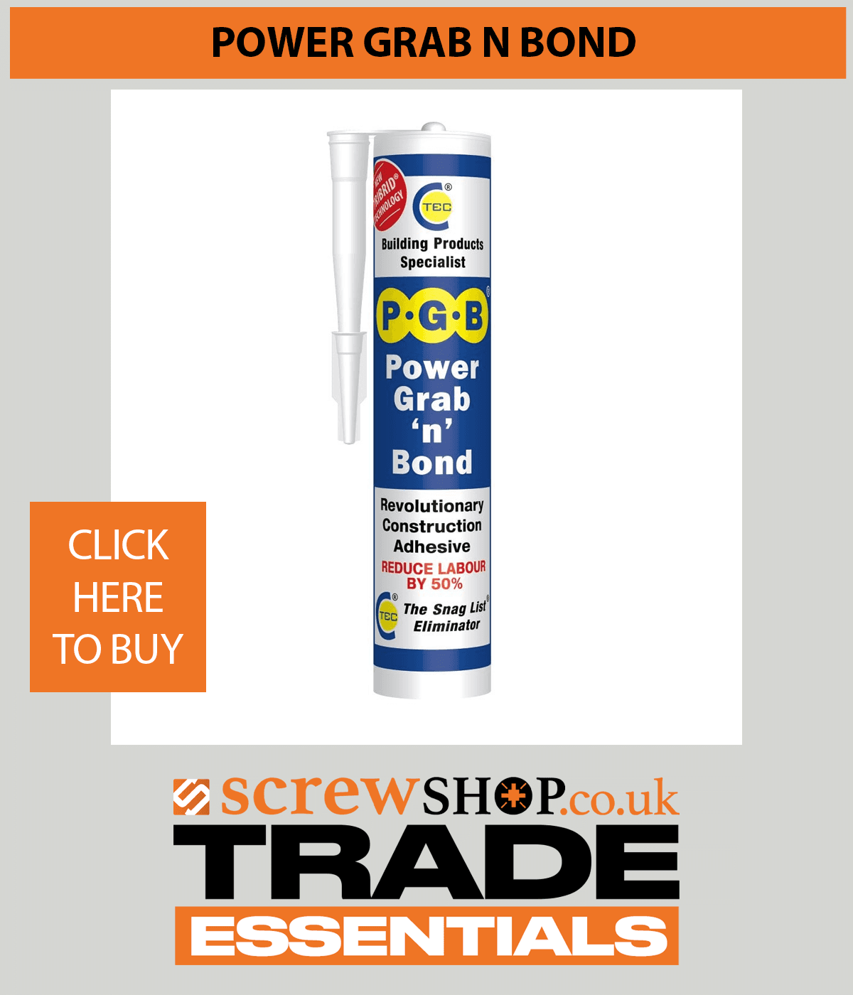 POWER GRAB N BOND AVAILABLE FROM SCREWSHOP