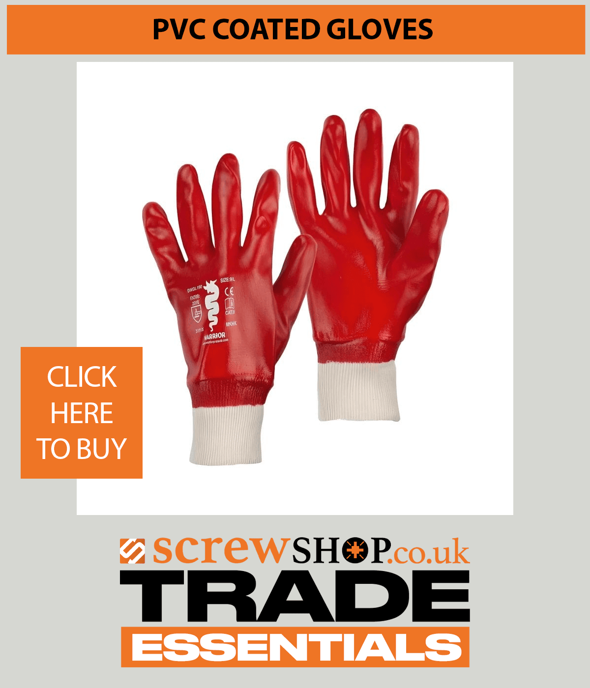 PVC COATED GLOVES AVAILABLE FROM SCREWSHOP