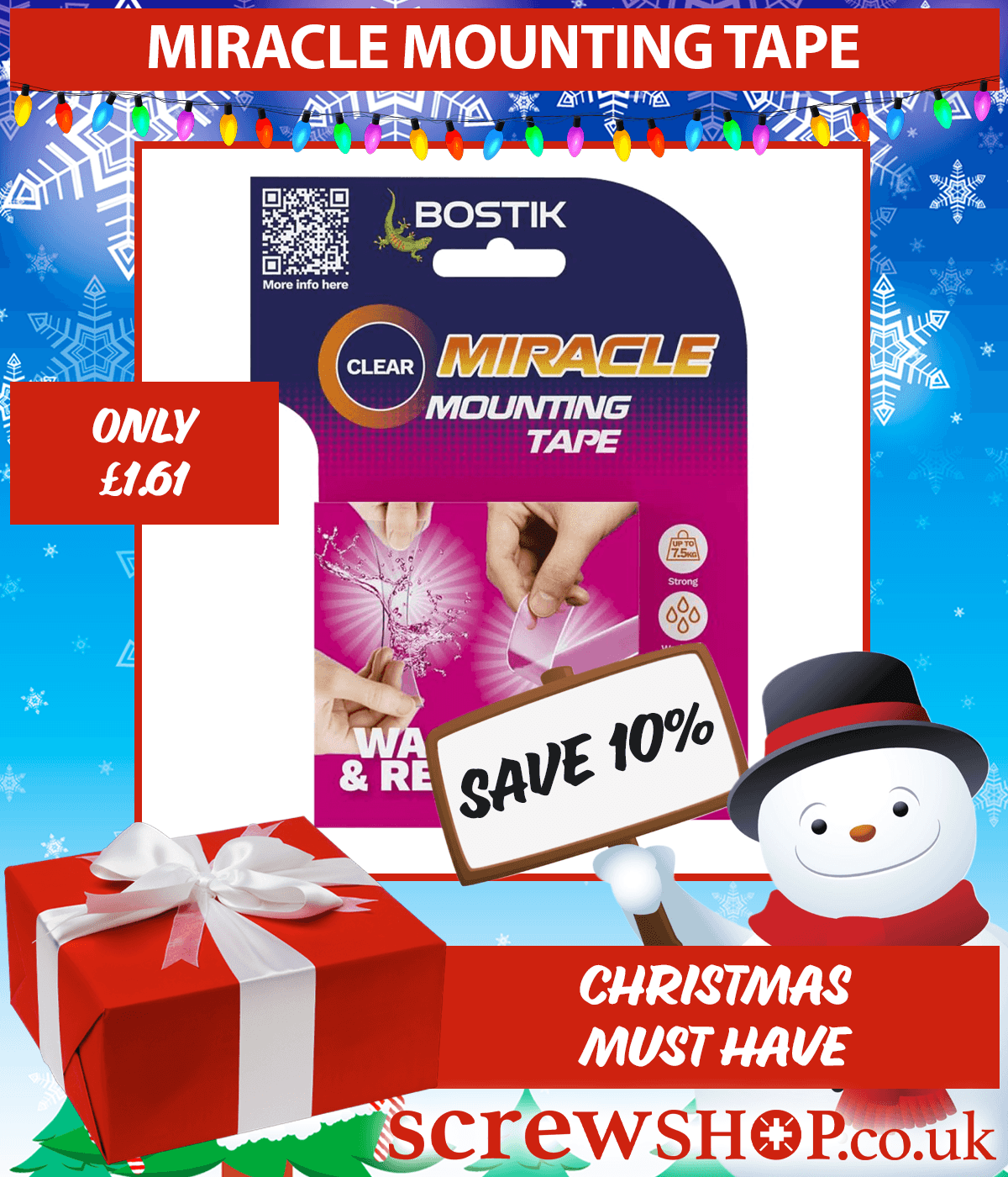 Miracle Mounting Tape available from ScrewShop
