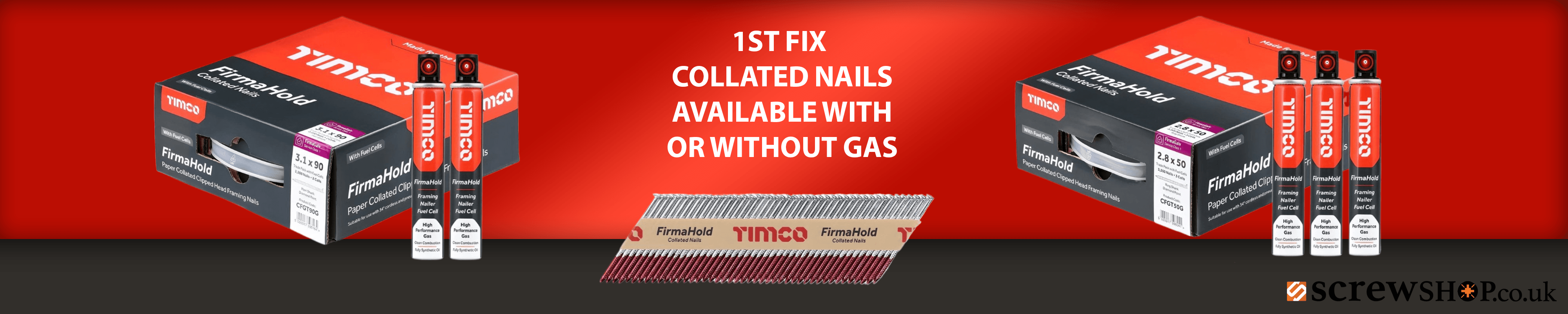 1ST FIX NAIL GUN NAILS AVAILABLE FROM SCREWSHOP