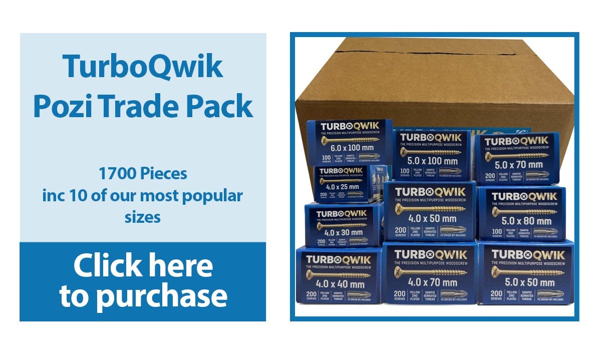TURBOQWIK PREMIUM WOODSCREW REISSER CUTTER TRADE SCREW
