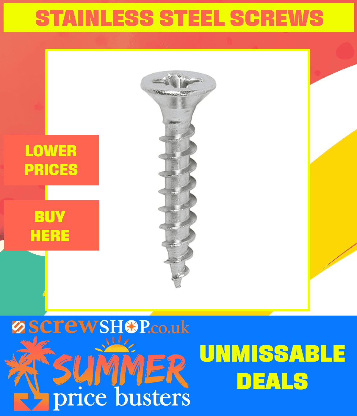 Stainless Steel Screws at a New Lower Price