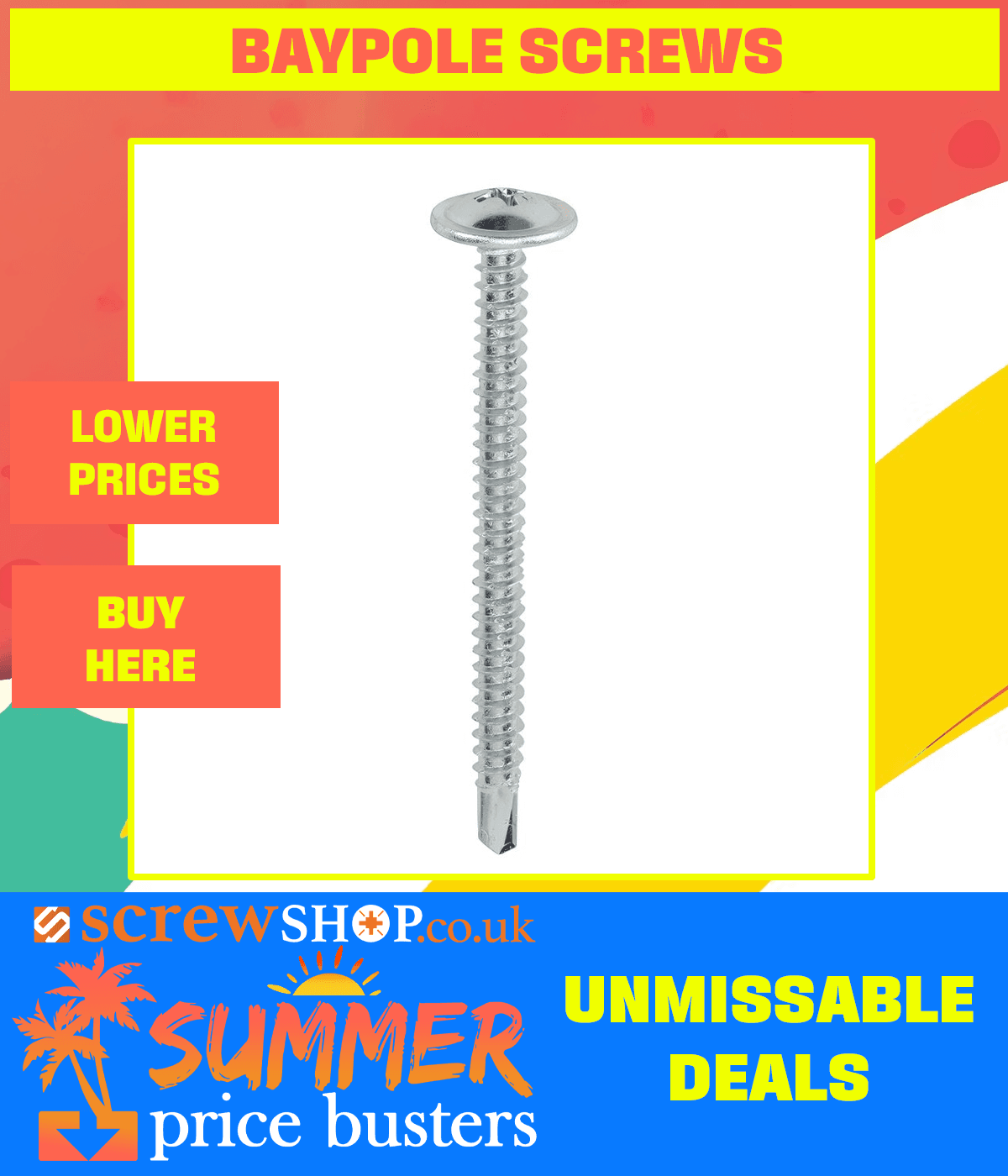 Baypole Screws at a New Lower Price