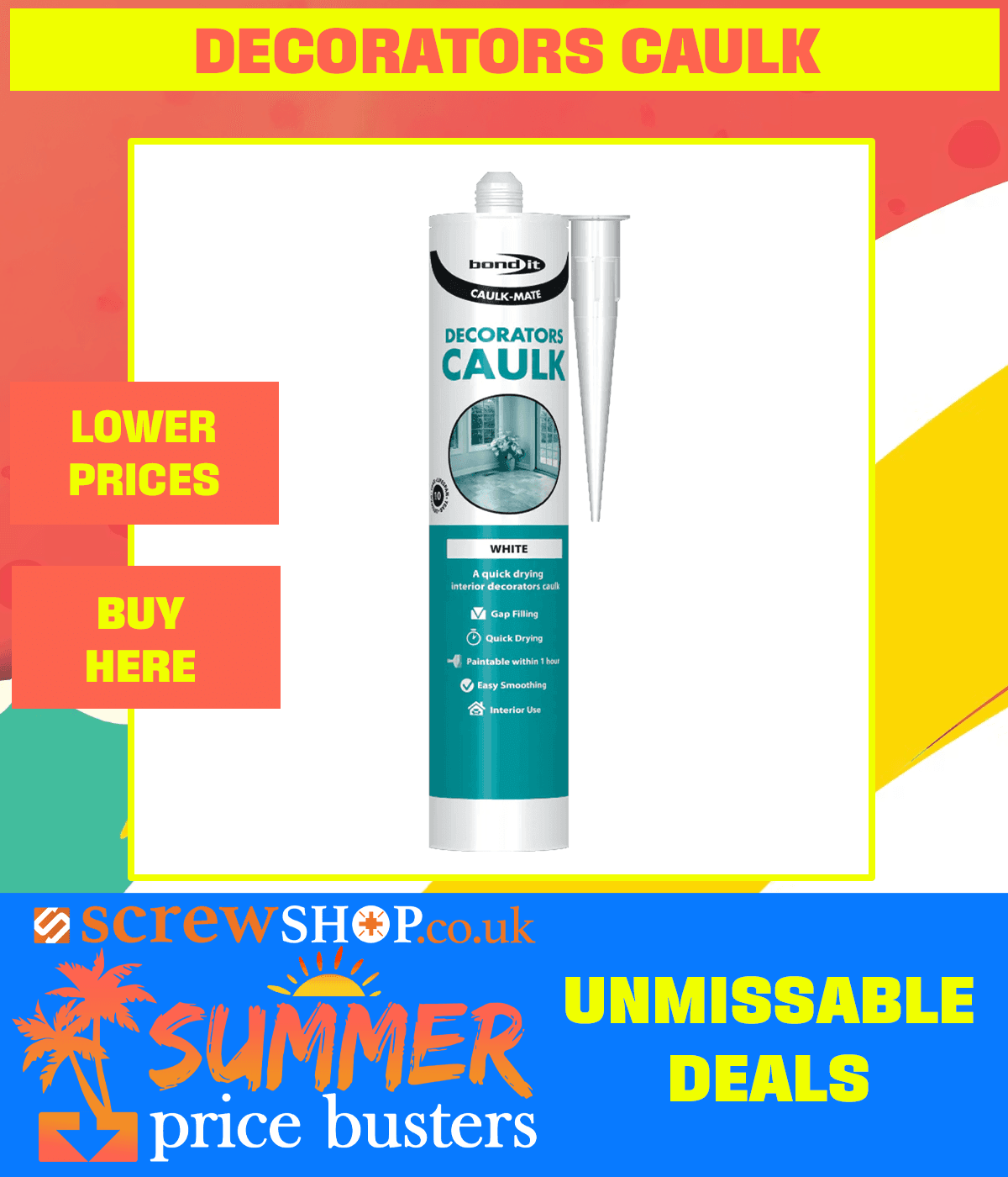 Decorators Caulk New Lower Prices