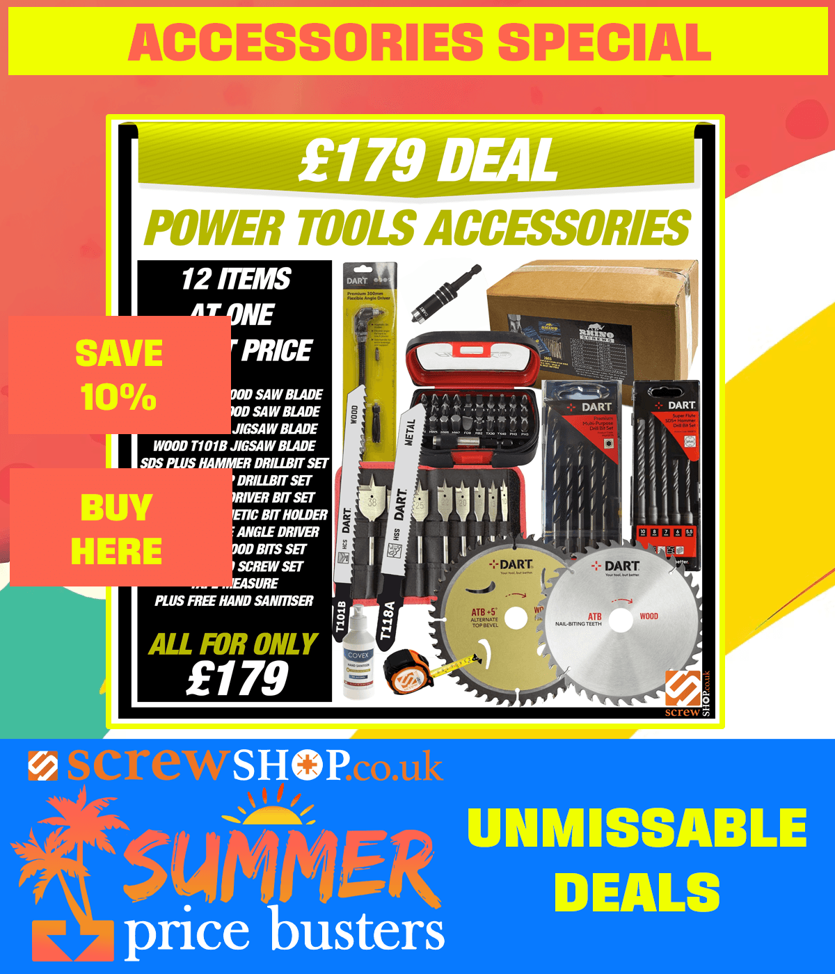 Save 10% on Power Tools Accessories Special