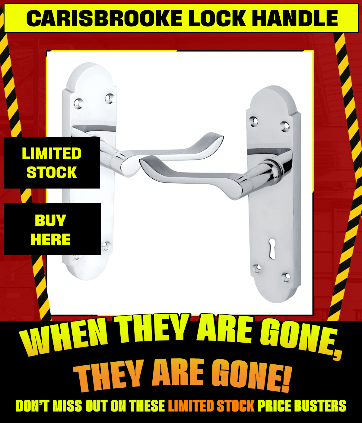 CARISBROOKE LOCK HANDLE DISCONTINUED DEAL OFFER AT SCREWSHOP