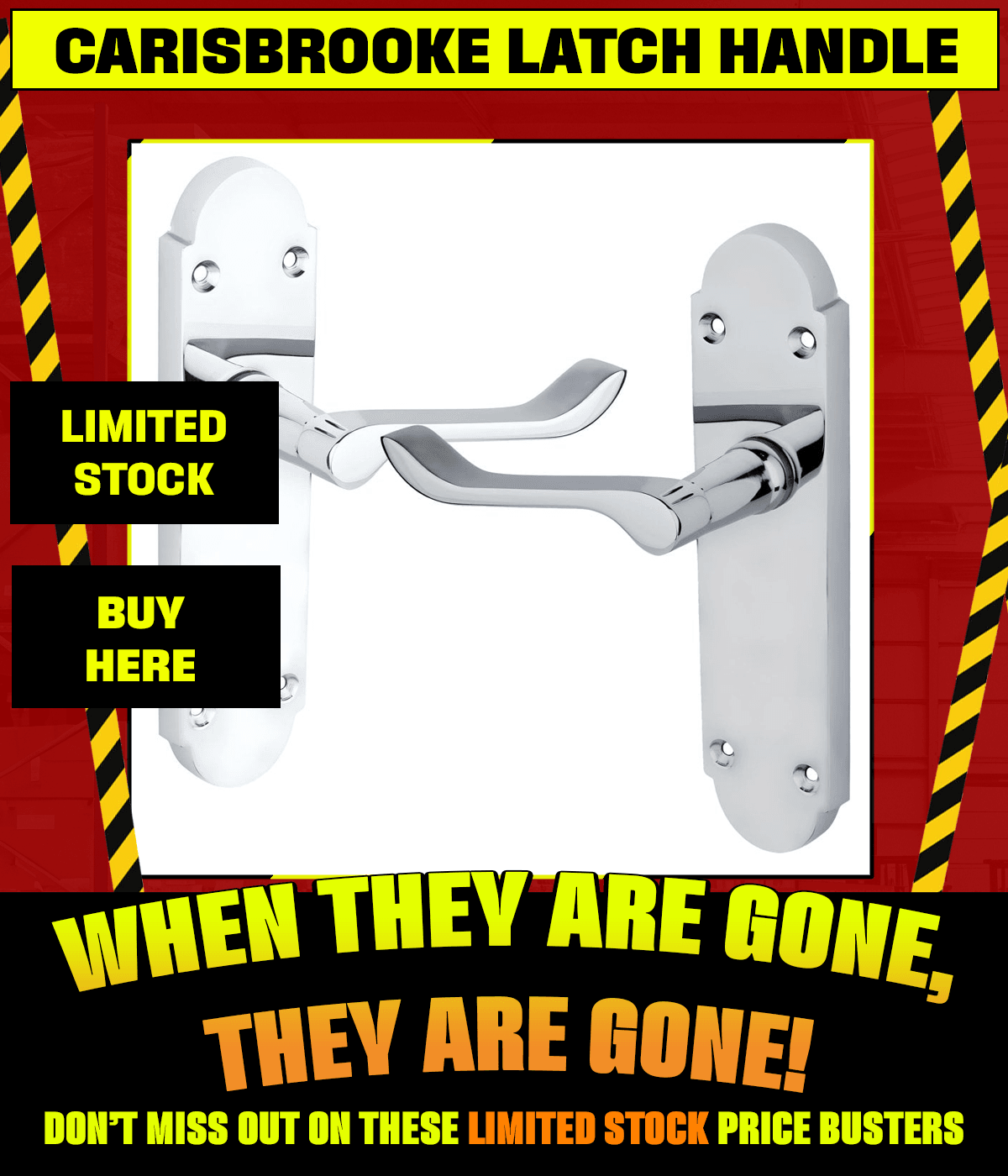 CARISBROOKE LATCH HANDLE DISCONTINUED DEAL OFFER AT SCREWSHOP