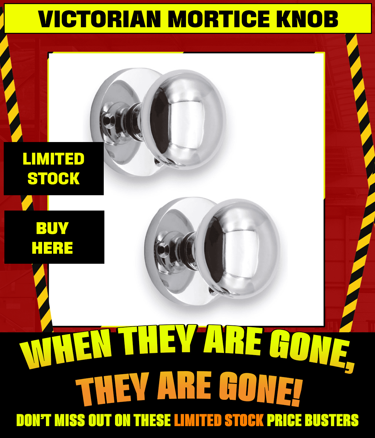 VICTORIAN MORTICE KNOB DISCONTINUED DEAL OFFER AT SCREWSHOP