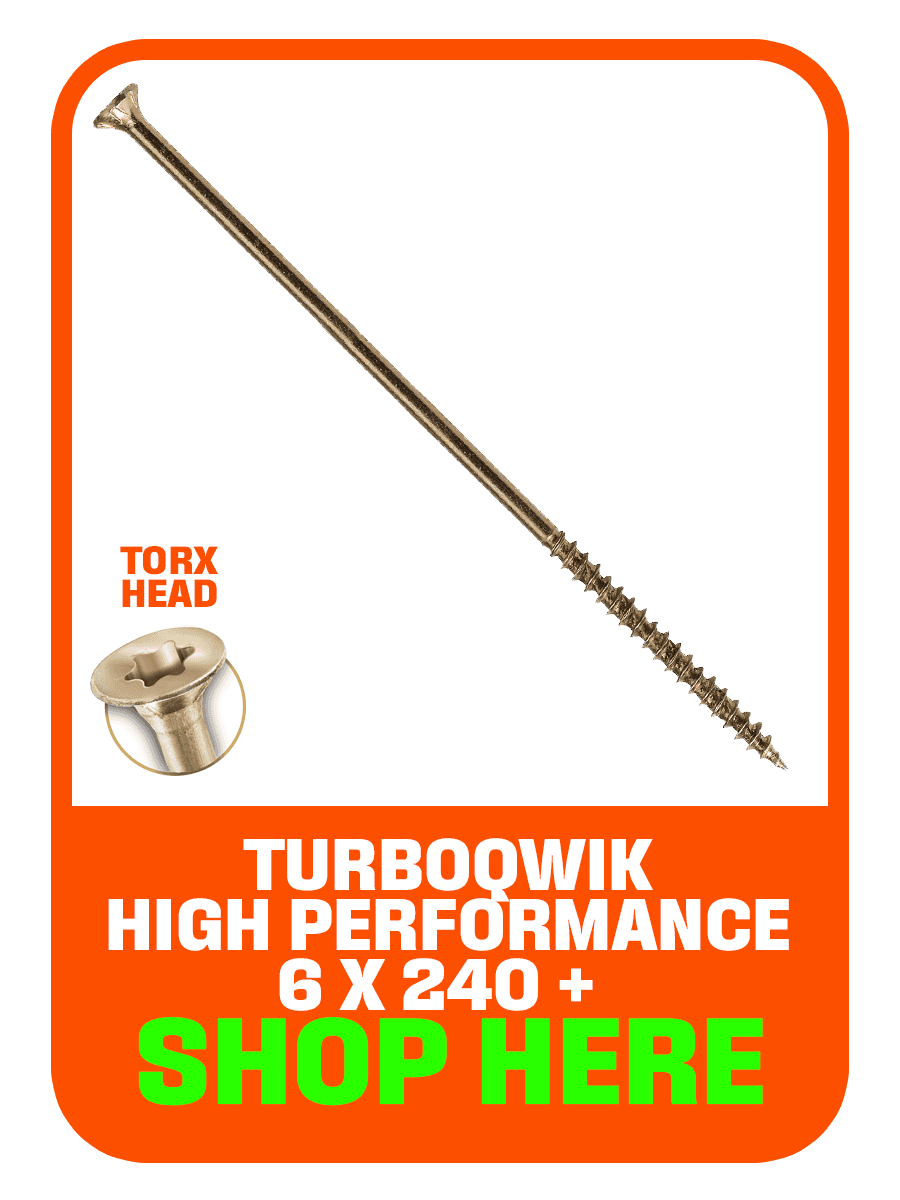 TORX HEAD 6 X 240 SCREWS