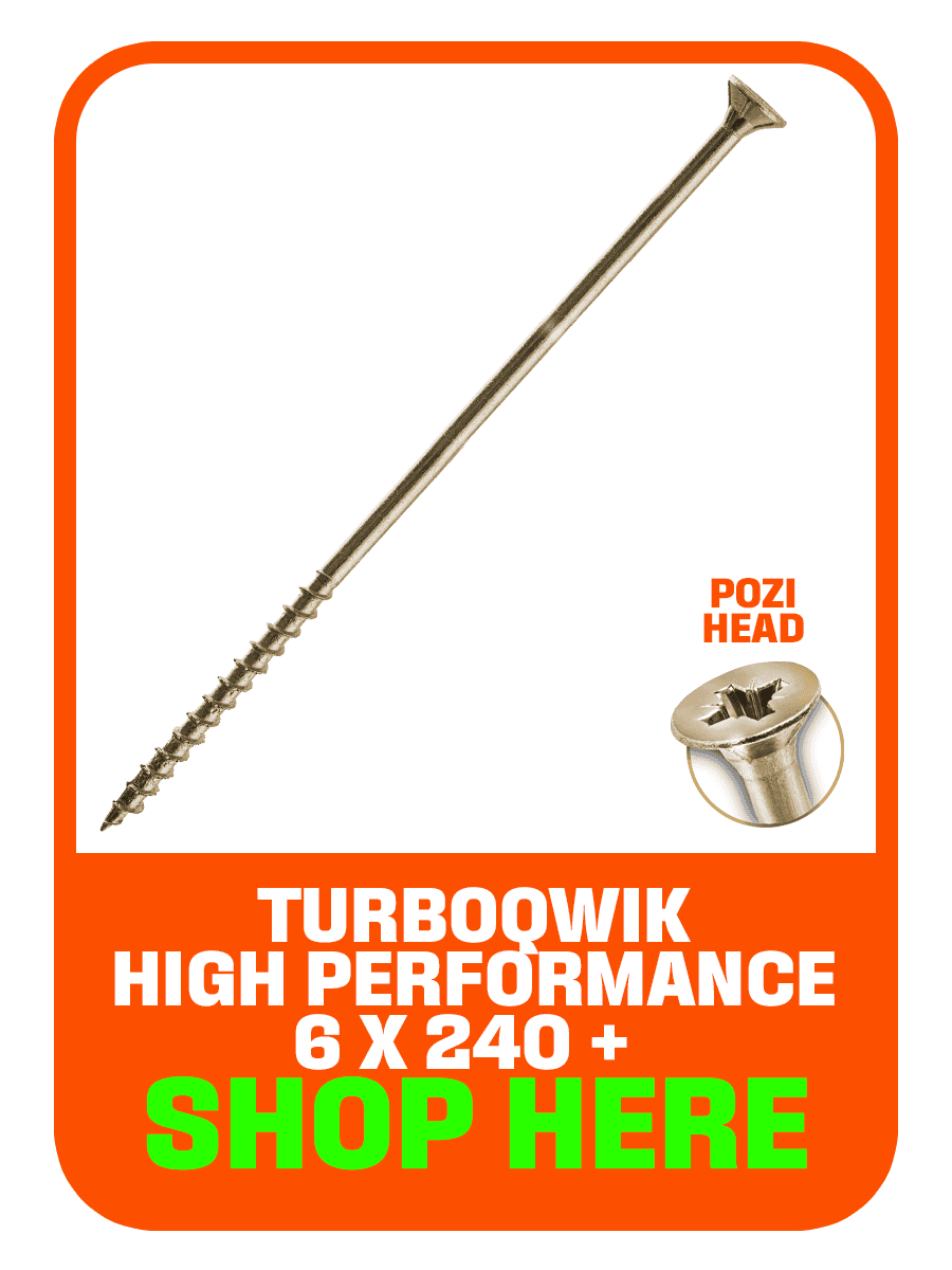 TURBOQWIK HIGH PERFORMANCE POZI HEAD 6 X 240