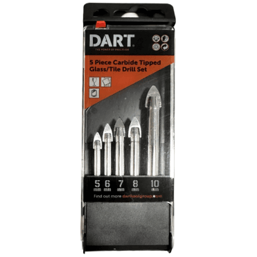 DART TILE AND GLASS DRILL BIT SET 5 PIECE SET AVAILABLE AT SCREWSHOP