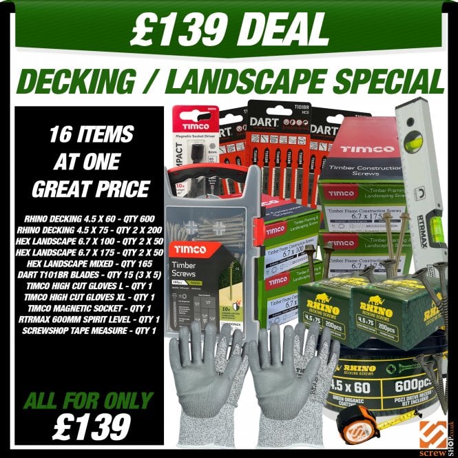 Decking / Landscaping - SPECIAL PACK - 16 Items 
