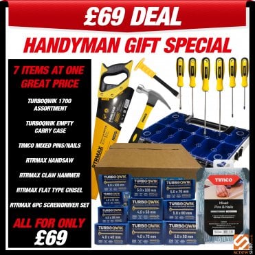 HANDYMAN GIFT SPECIAL DEAL BUNDLE FOR DIY SCREWSHOP AVAILABLE AT SCREWSHOP