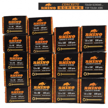 CONCRETE SCREWS TRADE ASSORTMENT BULK FROM SCREWSHOP