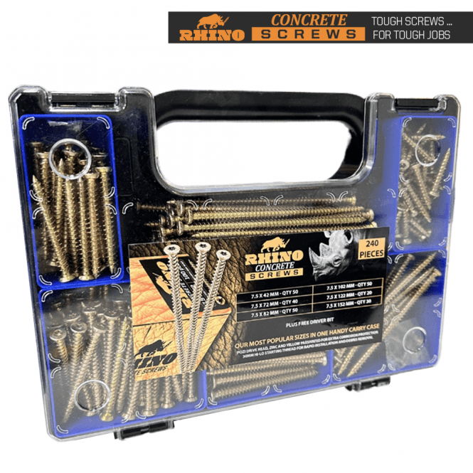 Rhino Screws Concrete Frame Screws - Trade Case