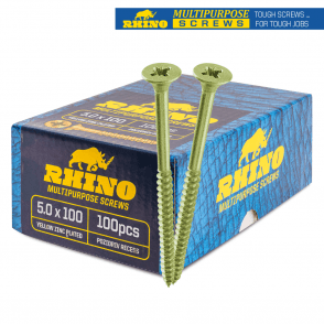 Rhino Screws Multi-Purpose Chipboard Yellow Screws - Pozi