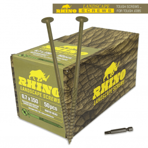 Rhino Screws Timber Landscape Sleeper Screws - Wafer Head - Organic Green