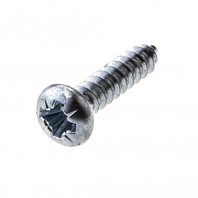 Round Head Pozi Twinthread Woodscrews - Zinc