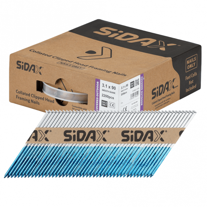 SiDAX 1st Fix Collated Clipped Head Nails - EGLV - No Fuel