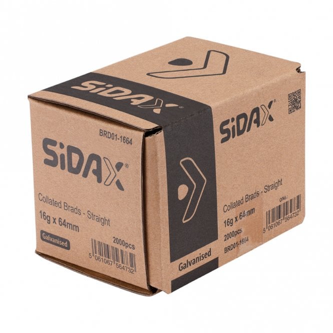 SiDAX 2nd Fix - Galv - Straight - Brad Nails - With Fuel