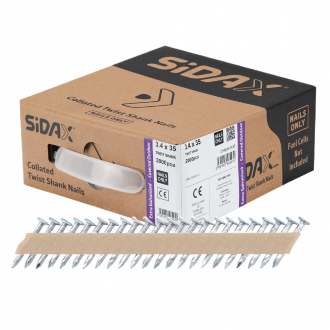 SiDAX Collated Twist Shank Nails - PPN - ELGV - No Fuel