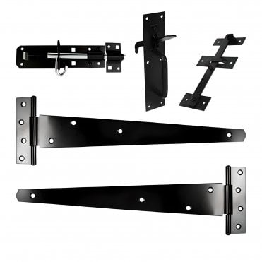 SIDE GATE KIT - SUFFOLK LATCH BLACK AVAILABLE FROM SCREWSHOP