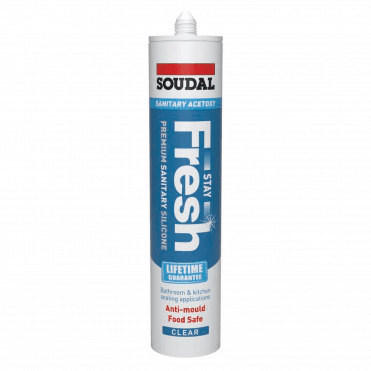 SOUDAL STAY FRESH SANITARY SILICONE AVAILABLE FROM SCREWSHOP
