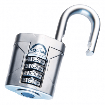 SQUIRE VULCAN COMBINATION PADLOCK STEEL OPEN SHACKLE AVAILABLE FROM SCREWSHOP