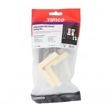 TIMCO ADJUSTABLE WC BIDET FIXING KIT AVAILABLE FROM SCREWSHOP