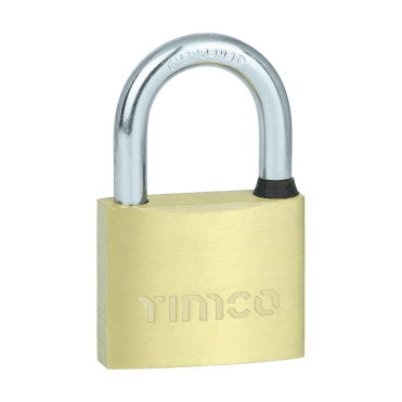 TIMCO 50MM BRASS PADLOCK AVAILABLE FROM SCREWSHOP